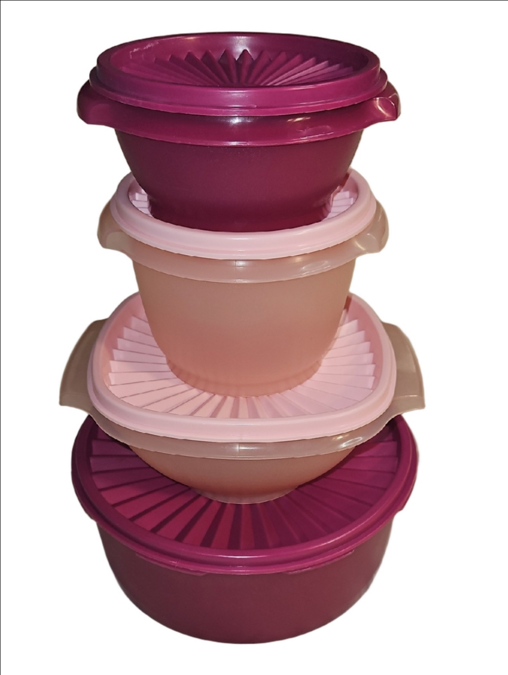 Tupperware Heritage Berry Collection Food Storage Bowl Four Piece Set